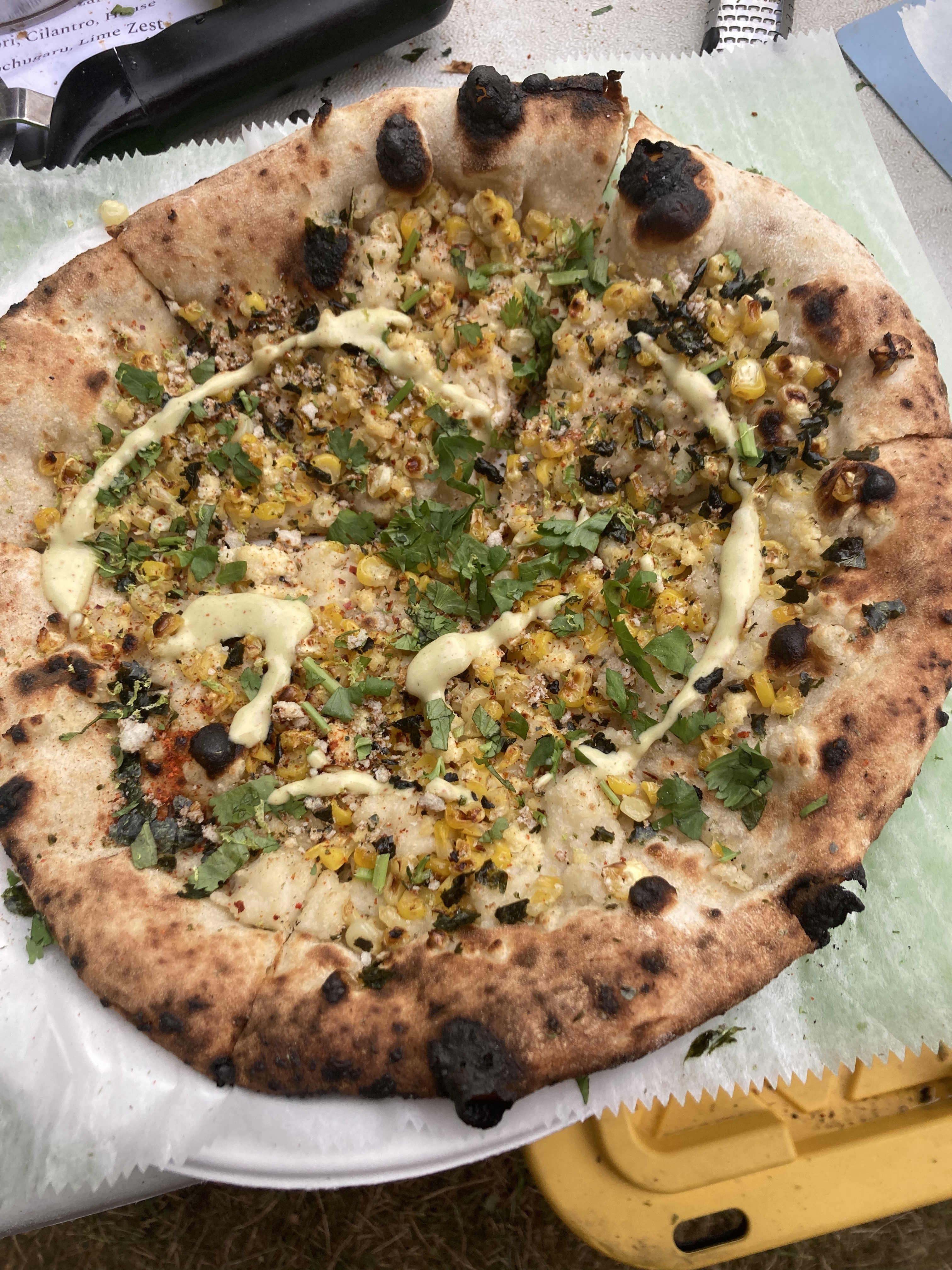 corn pizza