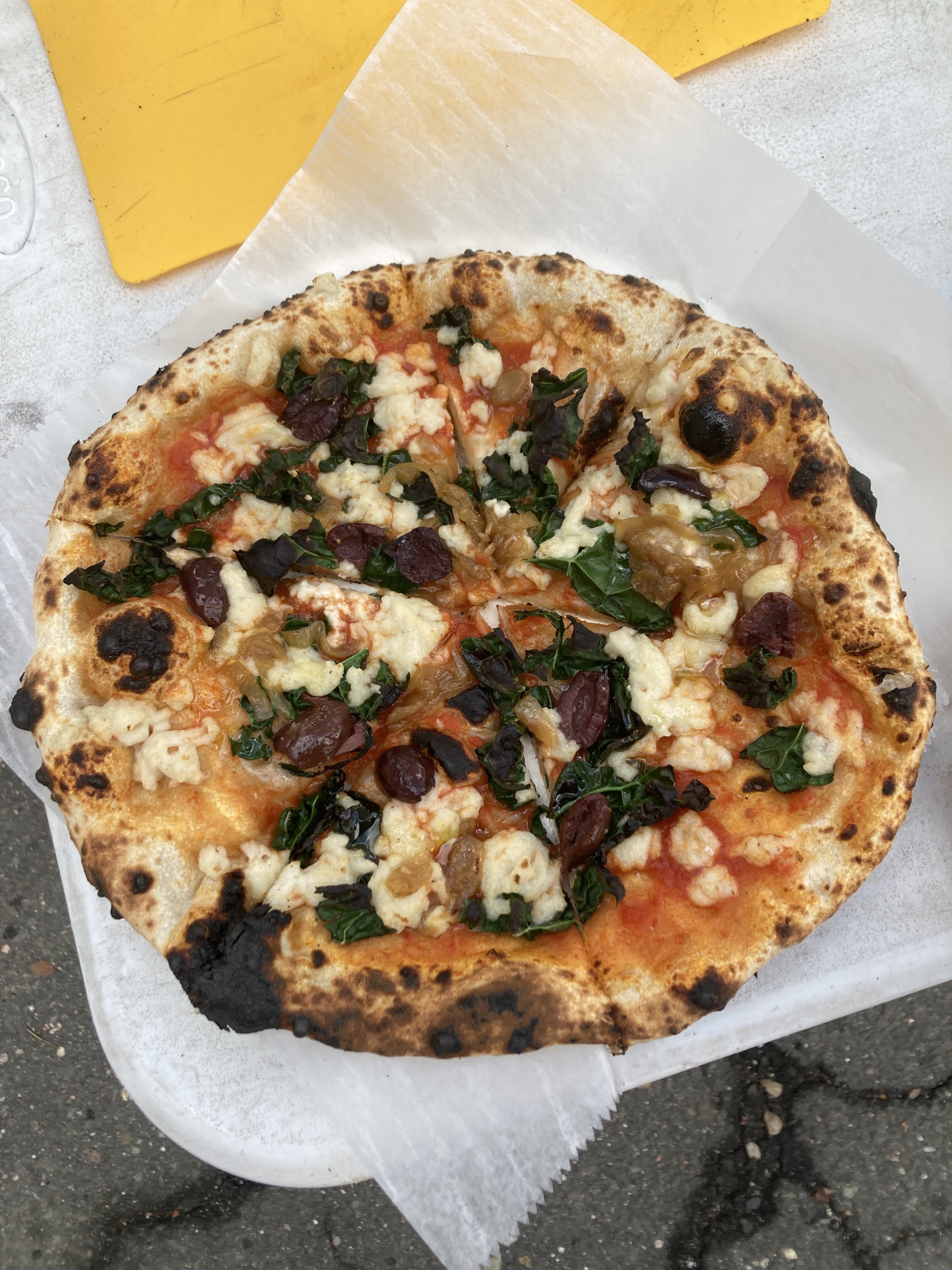 photo of pizza with olives